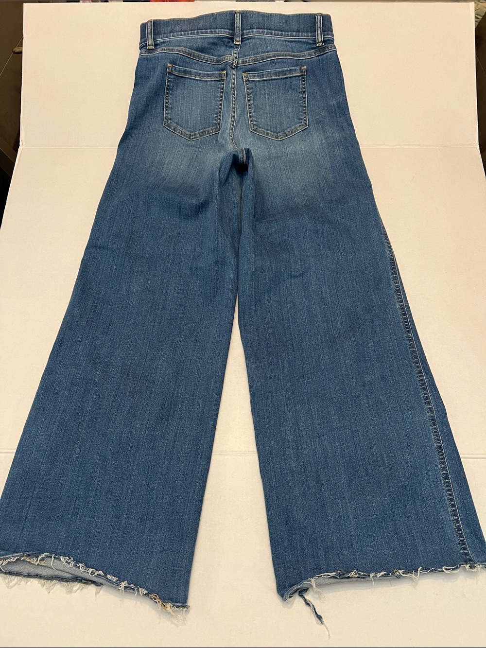 SPANX Wide-Leg High-Rise Jeans Medium Wash Stretch Shaping denim pants medium - Picture 2 of 13
